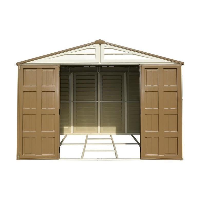 Duramax Vinyl Sheds DuraMax 10.5 ft x 8ft Woodbridge Plus Shed w/ Foundation Kit & Window