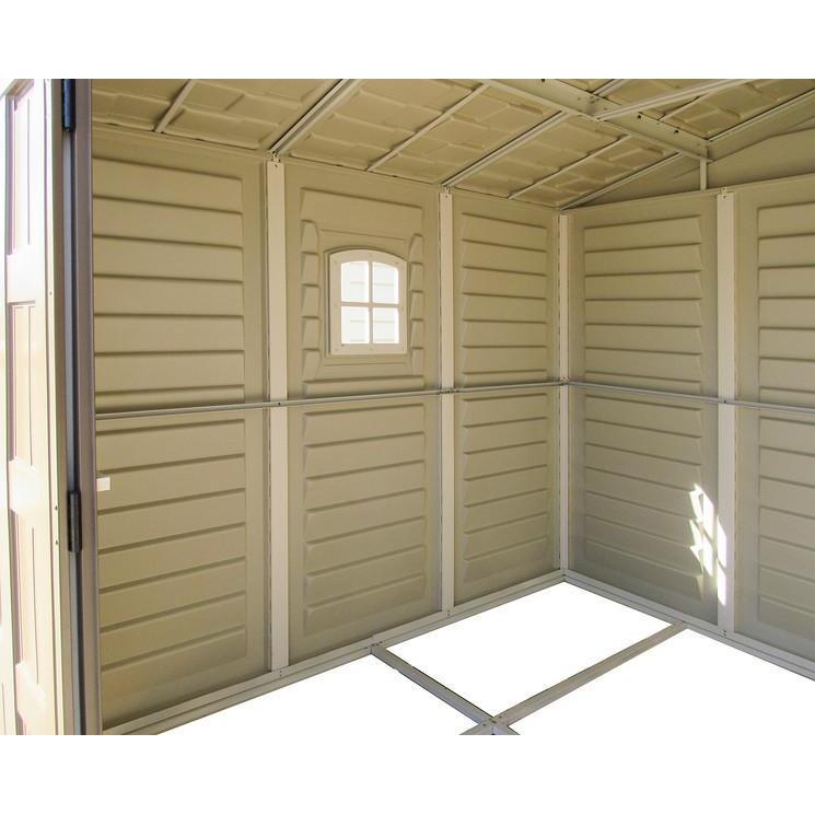 Duramax Vinyl Sheds DuraMax 10.5 ft x 8ft Woodbridge Plus Shed w/ Foundation Kit & Window