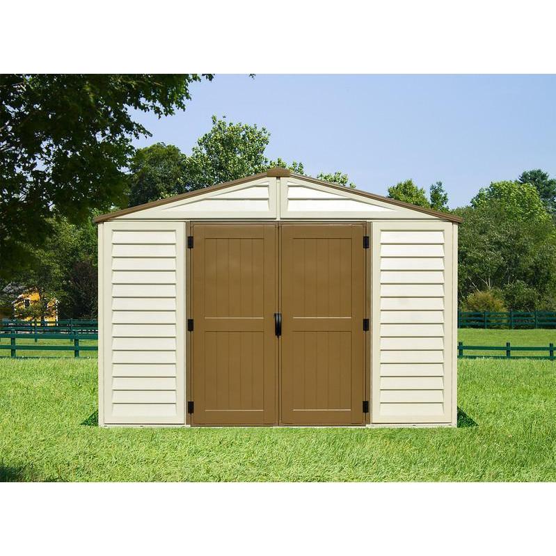 Duramax Vinyl Sheds DuraMax 10.5 ft x 8ft Woodbridge Plus Shed w/ Foundation Kit & Window