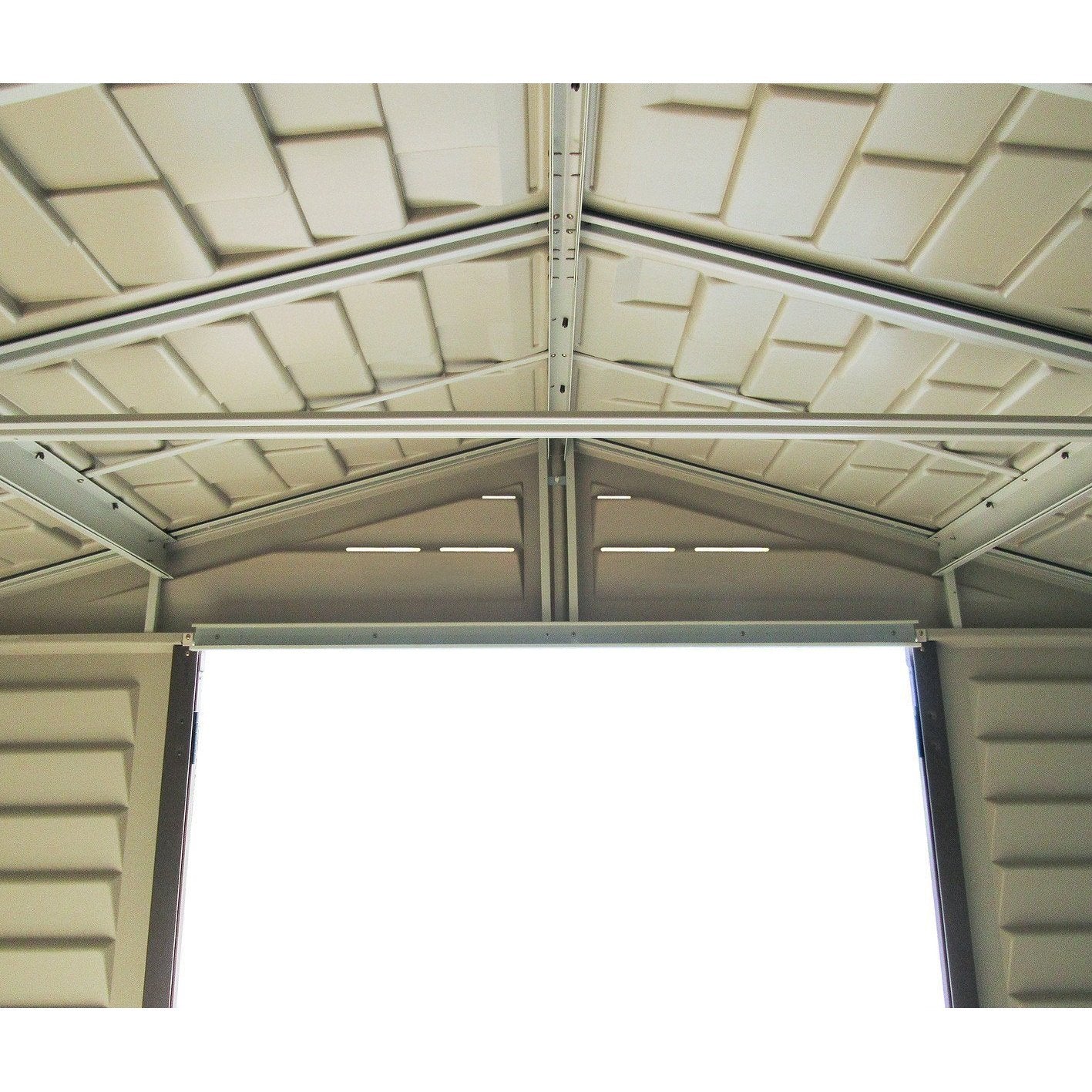 Duramax Vinyl Sheds DuraMax 10.5 ft x 8ft Woodbridge Plus Shed w/ Foundation Kit & Window