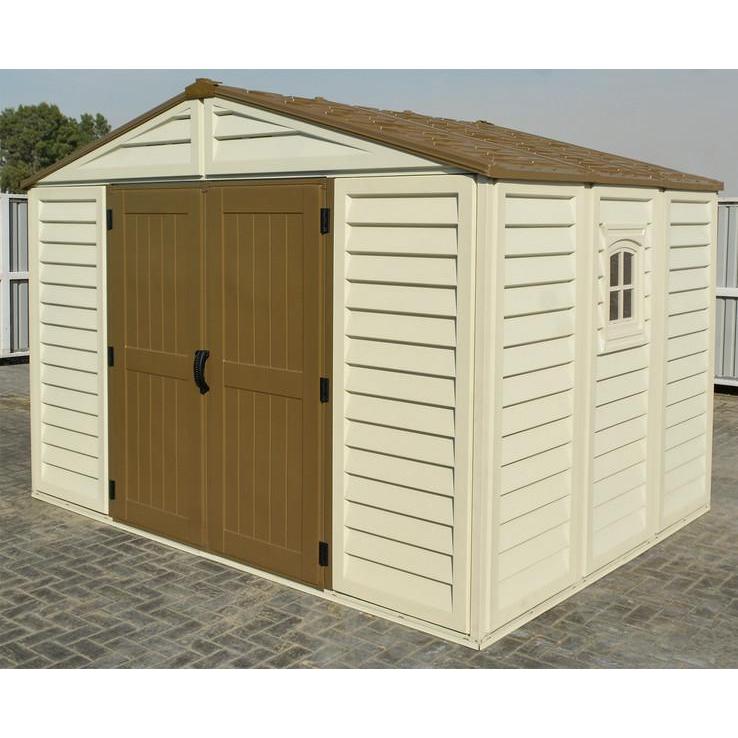 Duramax Vinyl Sheds DuraMax 10.5 ft x 8ft Woodbridge Plus Shed w/ Foundation Kit & Window