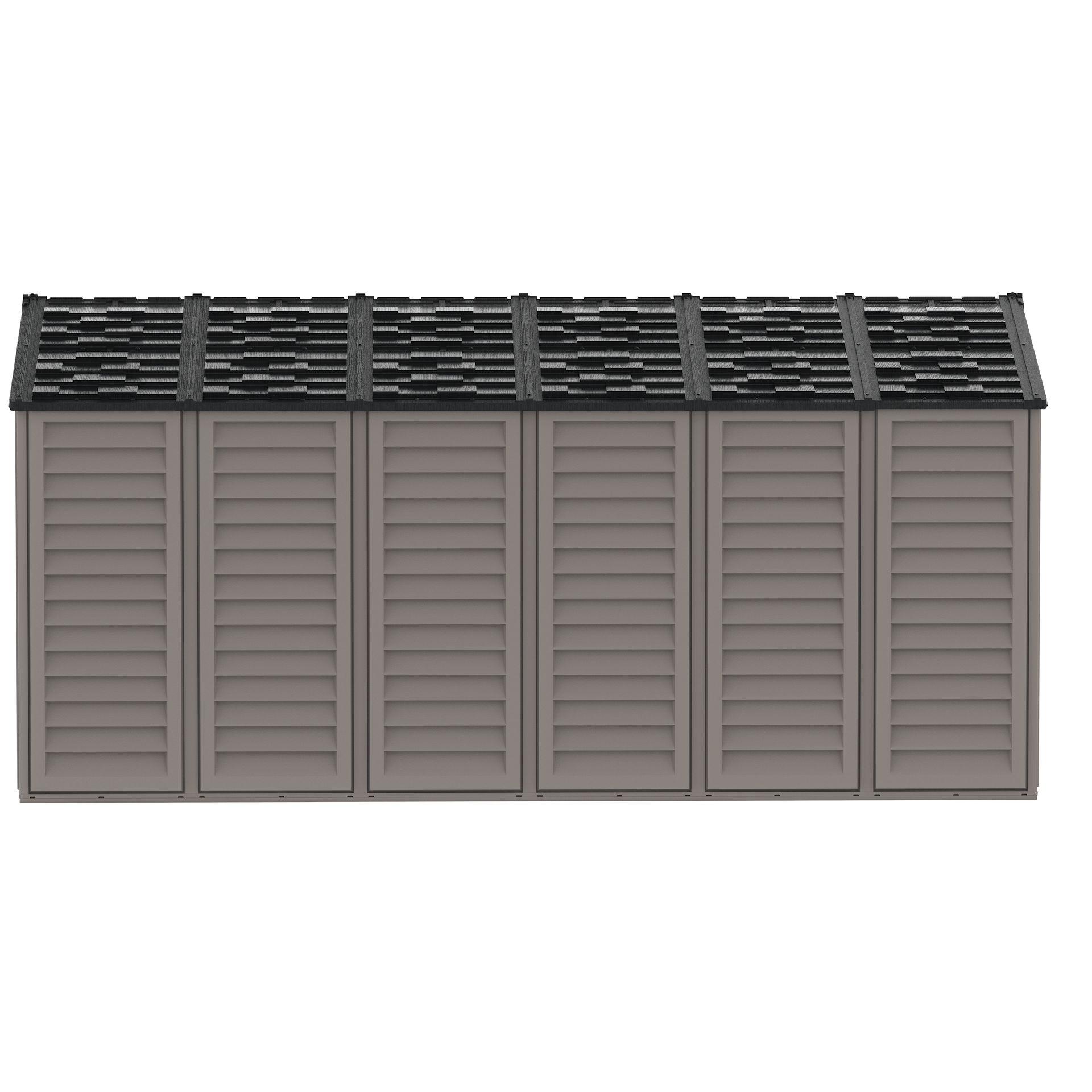 Duramax Vinyl Sheds Duramax 15 x 8 Apex Pro Vinyl Shed with Foundation, 2 Windows and 2 Doors