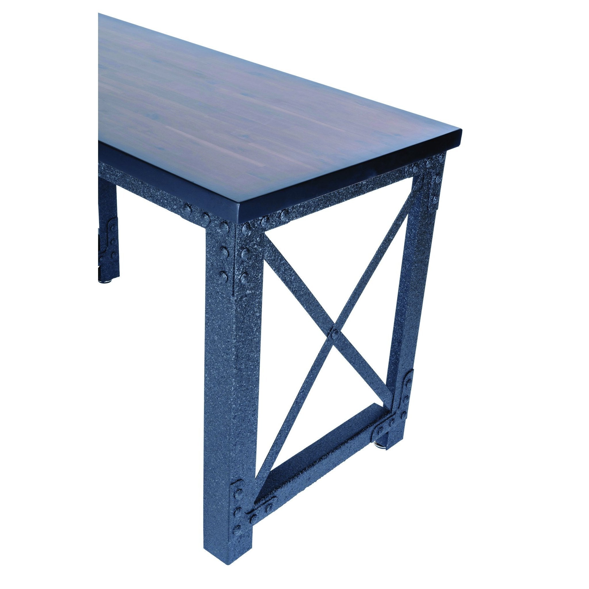 Duramax Work Desk Duramax Weston 72" Industrial Metal & Wood Desk with Shelves