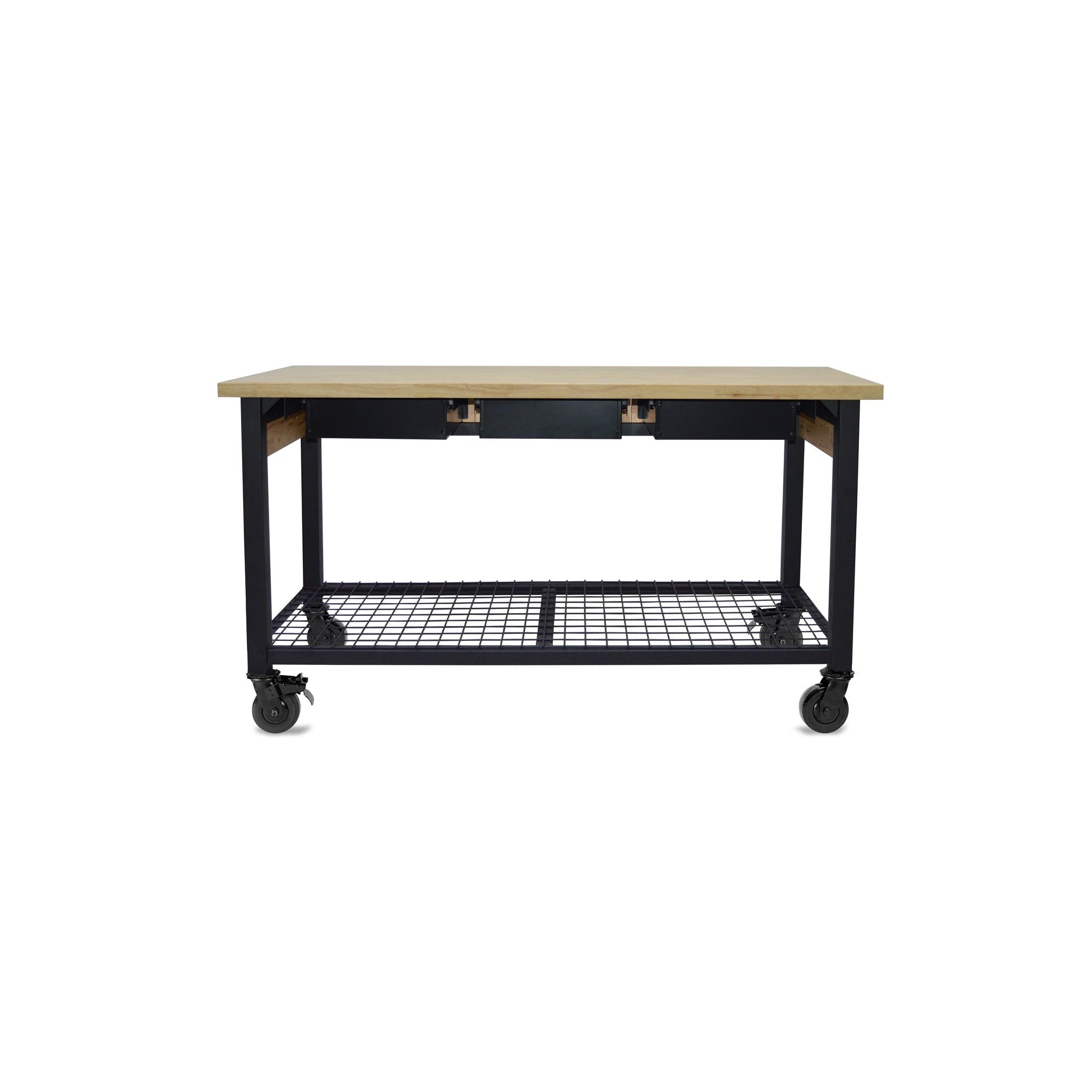 Duramax Work Desk Rove 62" Industrial Metal & Wood Workbench