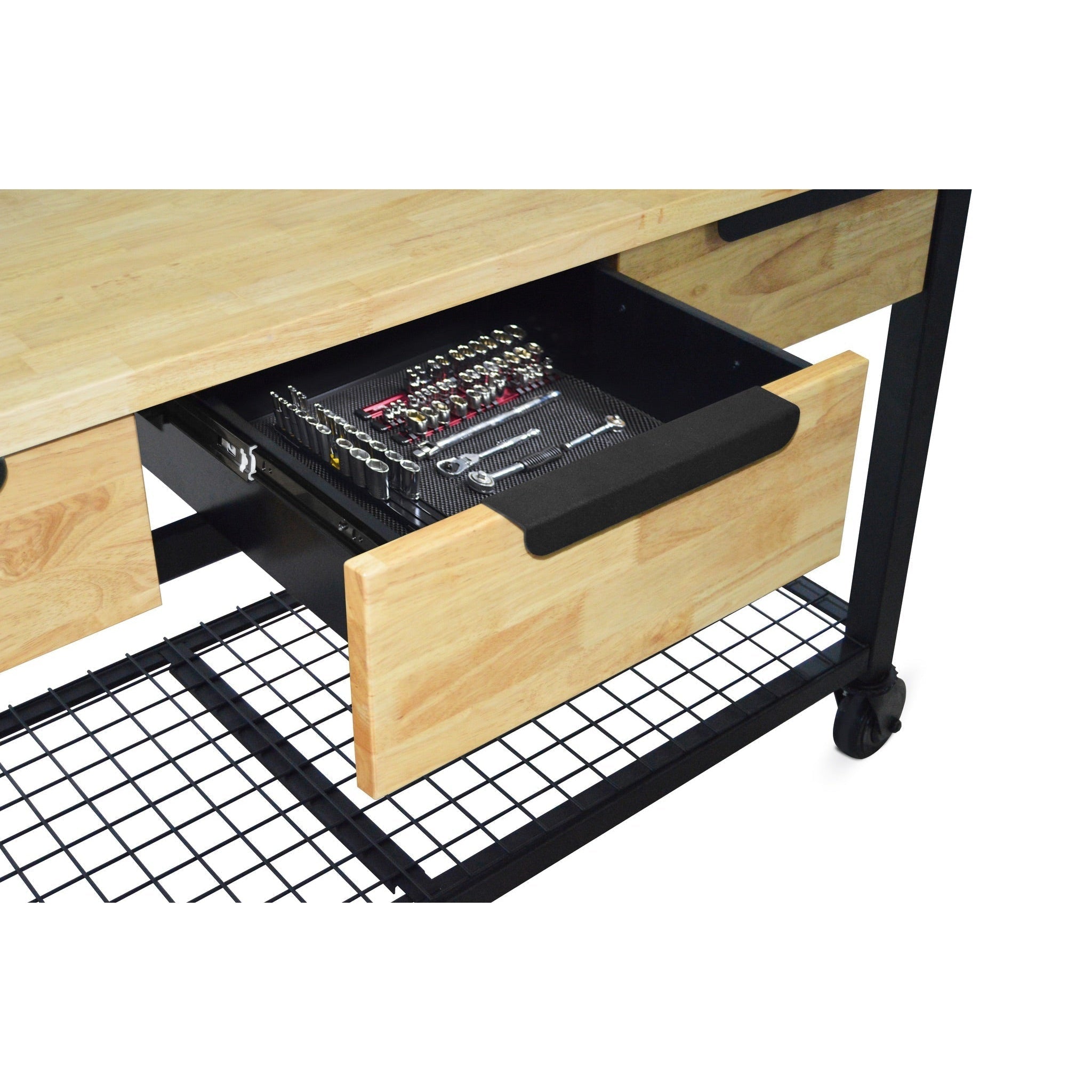 Duramax Work Desk Rove 62" Industrial Metal & Wood Workbench