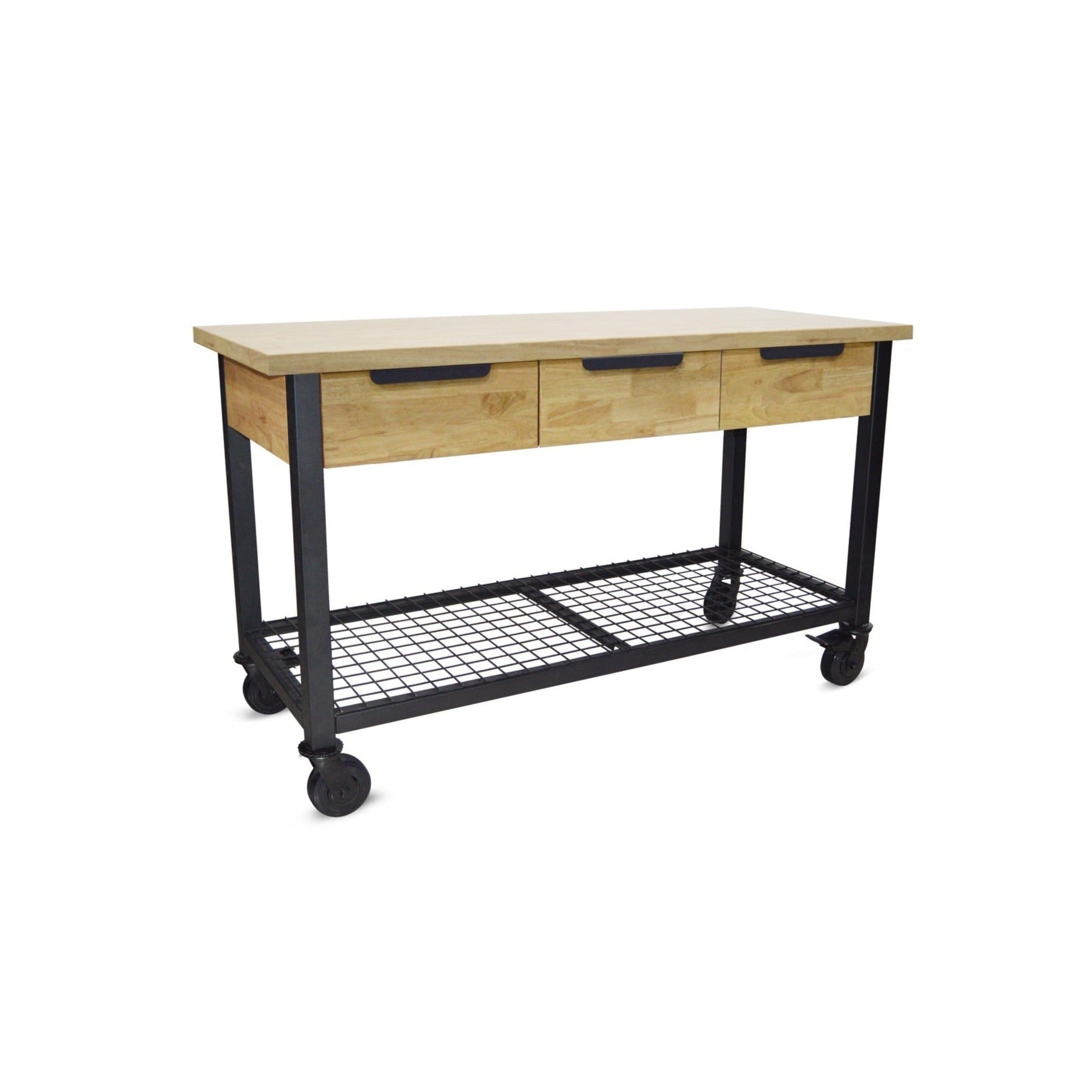 Duramax Work Desk Rove 62" Industrial Metal & Wood Workbench