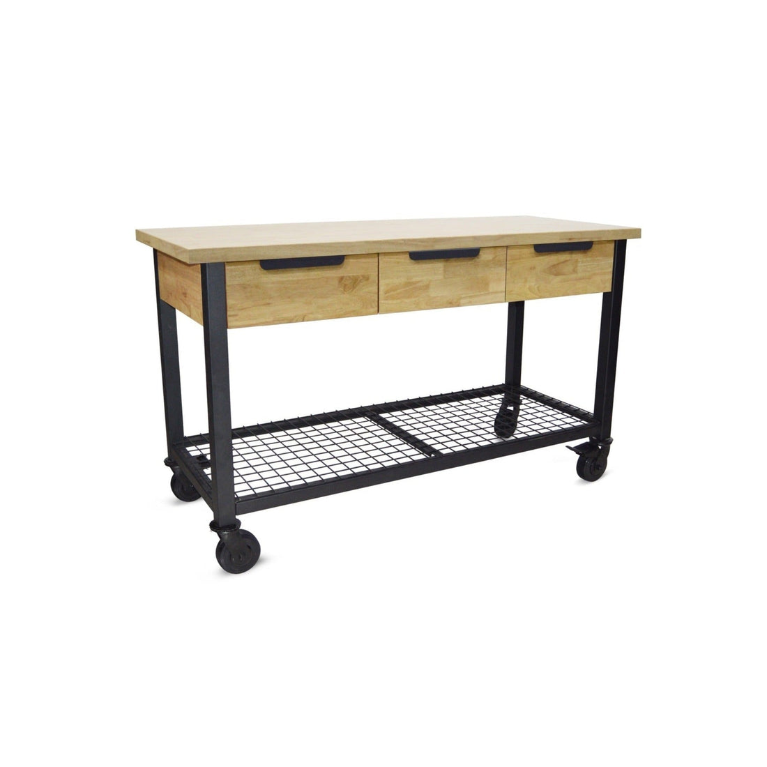 Duramax Work Desk Rove 62" Industrial Metal & Wood Workbench