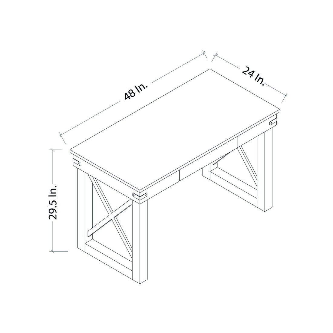 Duramax Work Desks Duramax Felix 48" Wood Desk with Drawer