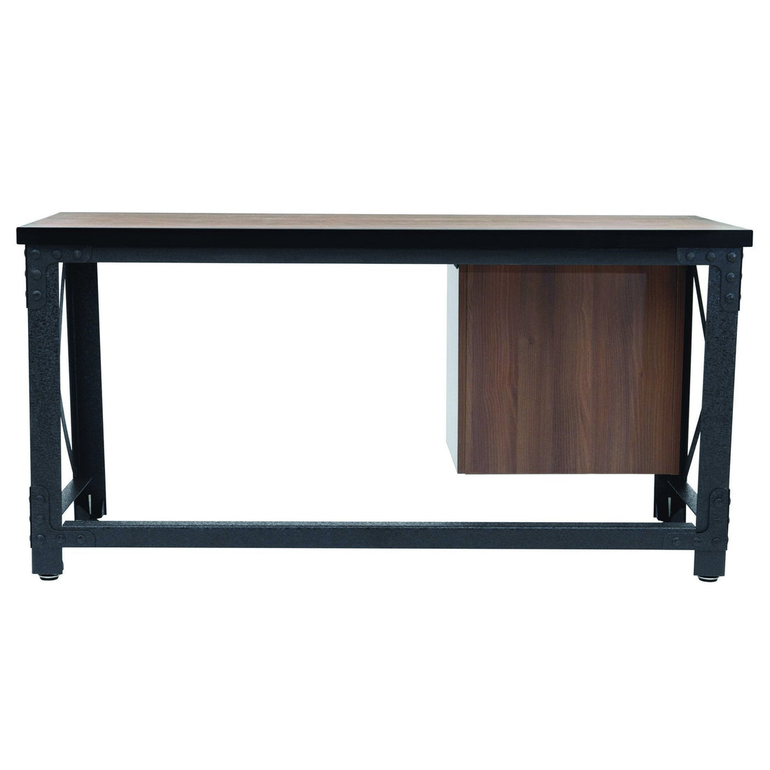 Duramax Work Desks Duramax Jackson 62" Industrial Metal & Wood Desk with Drawers