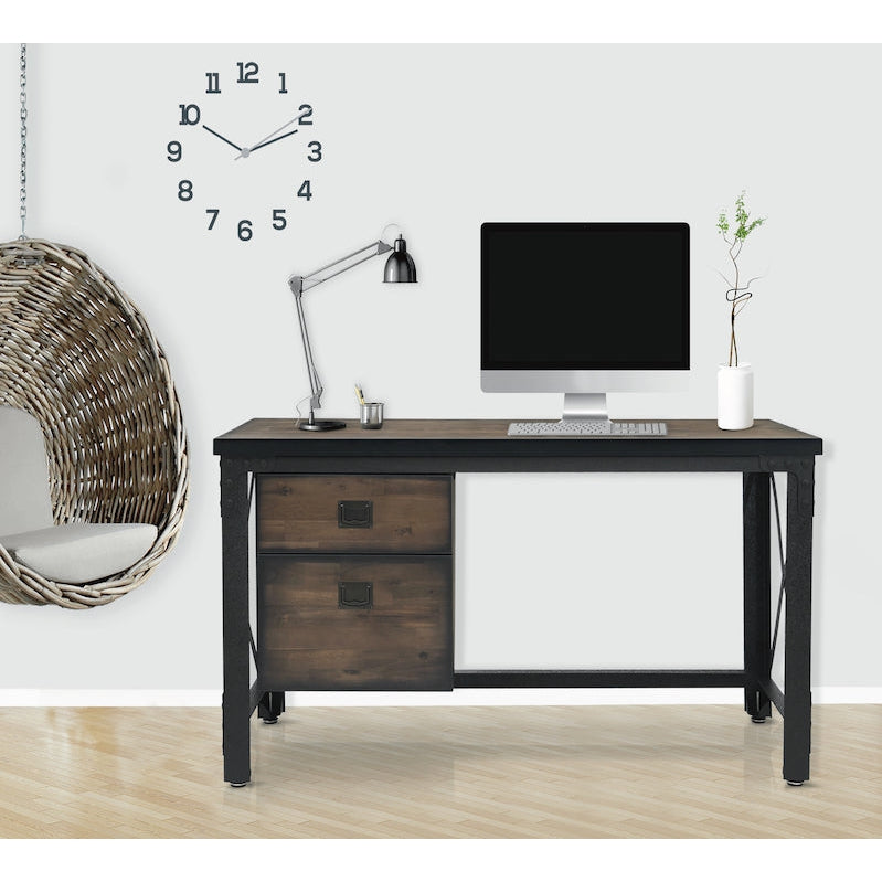 Duramax Work Desks Duramax Jackson 62" Industrial Metal & Wood Desk with Drawers