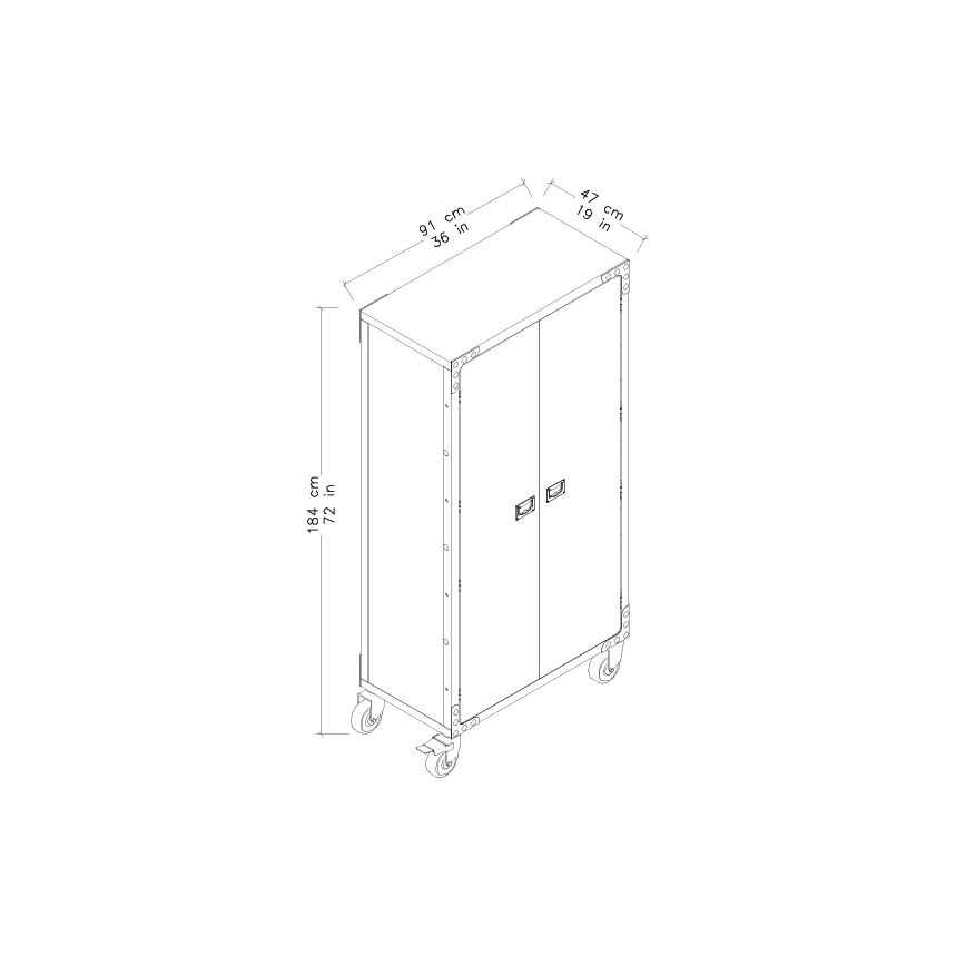 Durasheds Cabinet DuraMax Industrial Free Standing Cabinet with Wheels