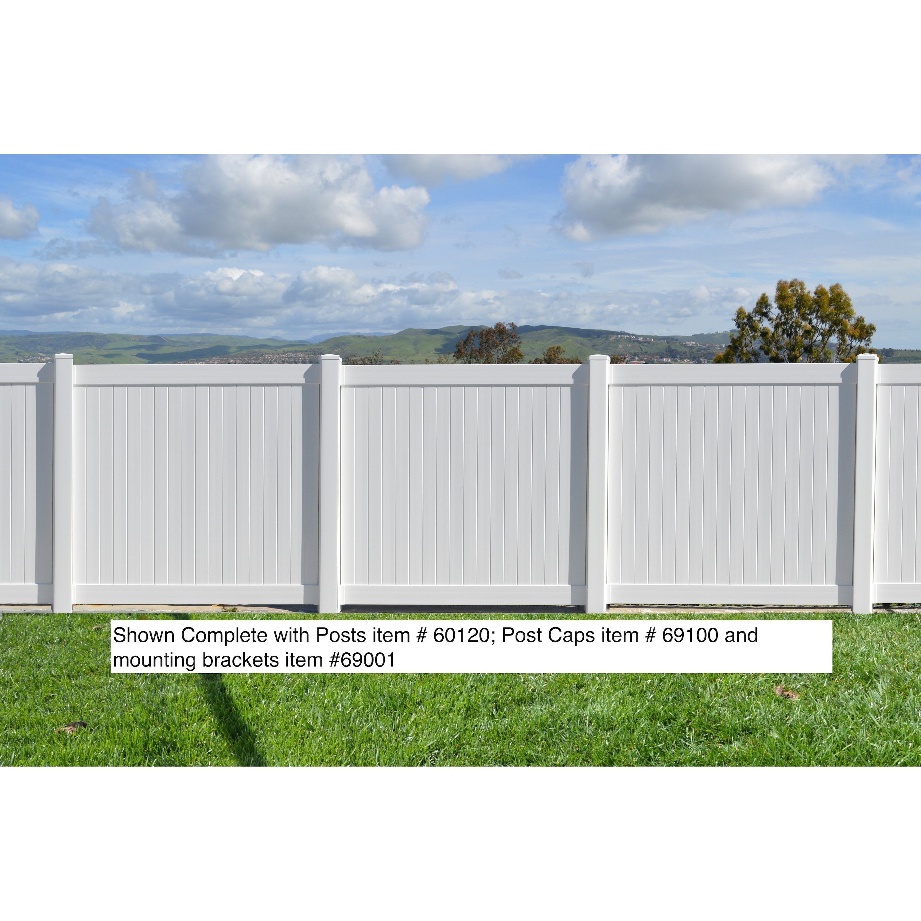 Durasheds EZ Fence Vinyl Privacy Fence 6ft. x 6ft. White