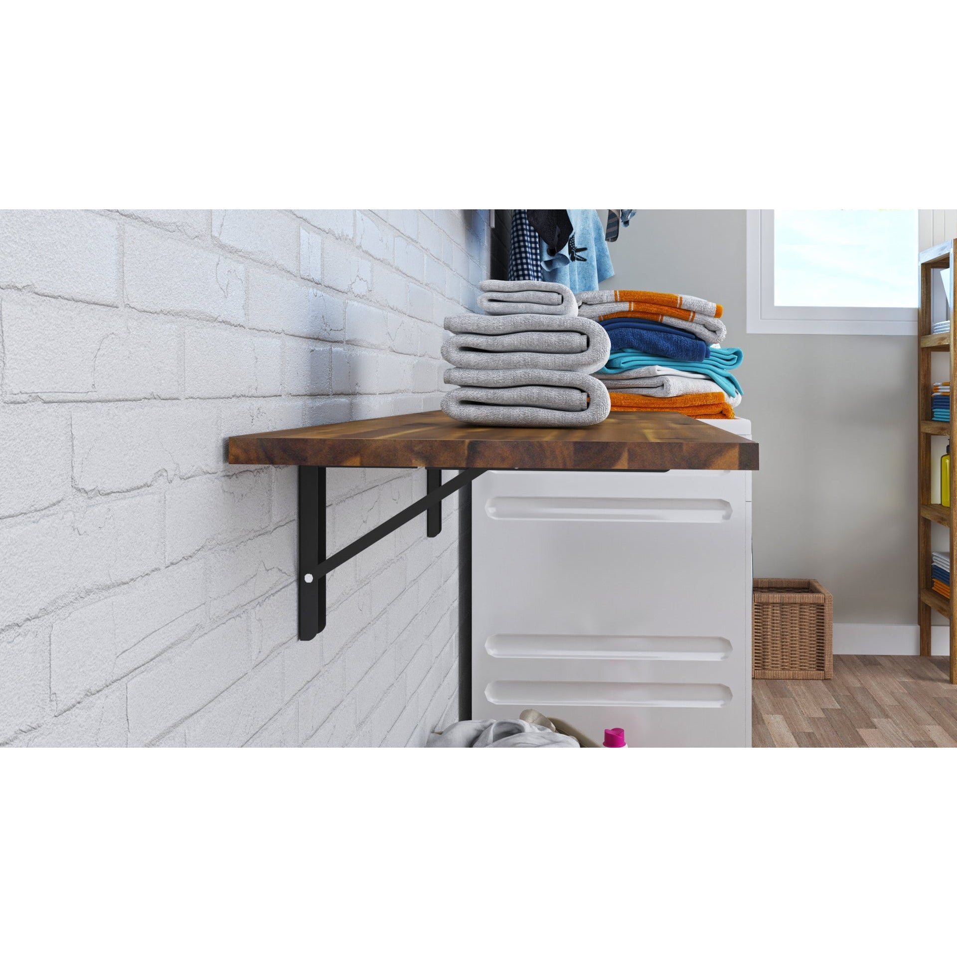 Durasheds Folding Tables DuraMax Spence 48" Wall Mounted Folding Workbench / Table/ Desk 20” x 48”