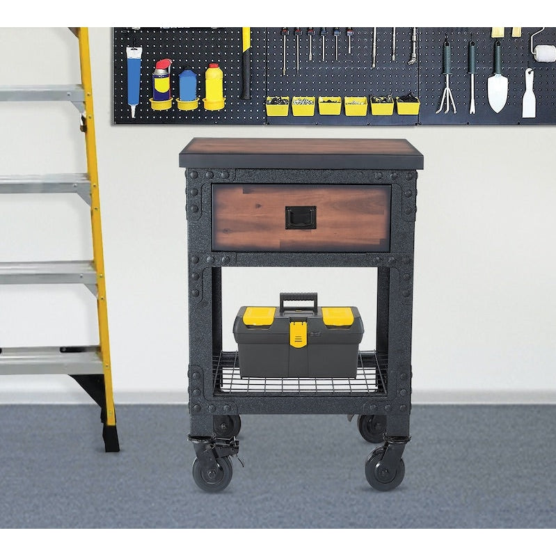 Durasheds furniture Duramax Single Drawer Rolling Workbench 27.6 Inch x 20 Inch for Home, Garage and Workshop