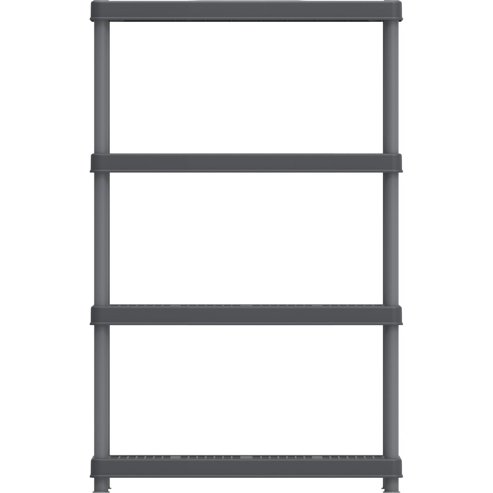 Durasheds Shelving Racks Duramax Plastic Heavy Duty Multipurpose Freestanding 4 Tier Shelving Rack
