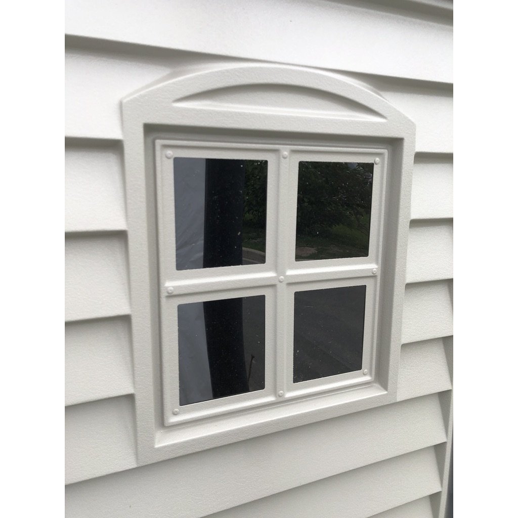 Durasheds Vinyl Sheds Duramax Apex Pro 10.5'X8' Vinyl Shed with Foundation, 2 Windows and Side Door