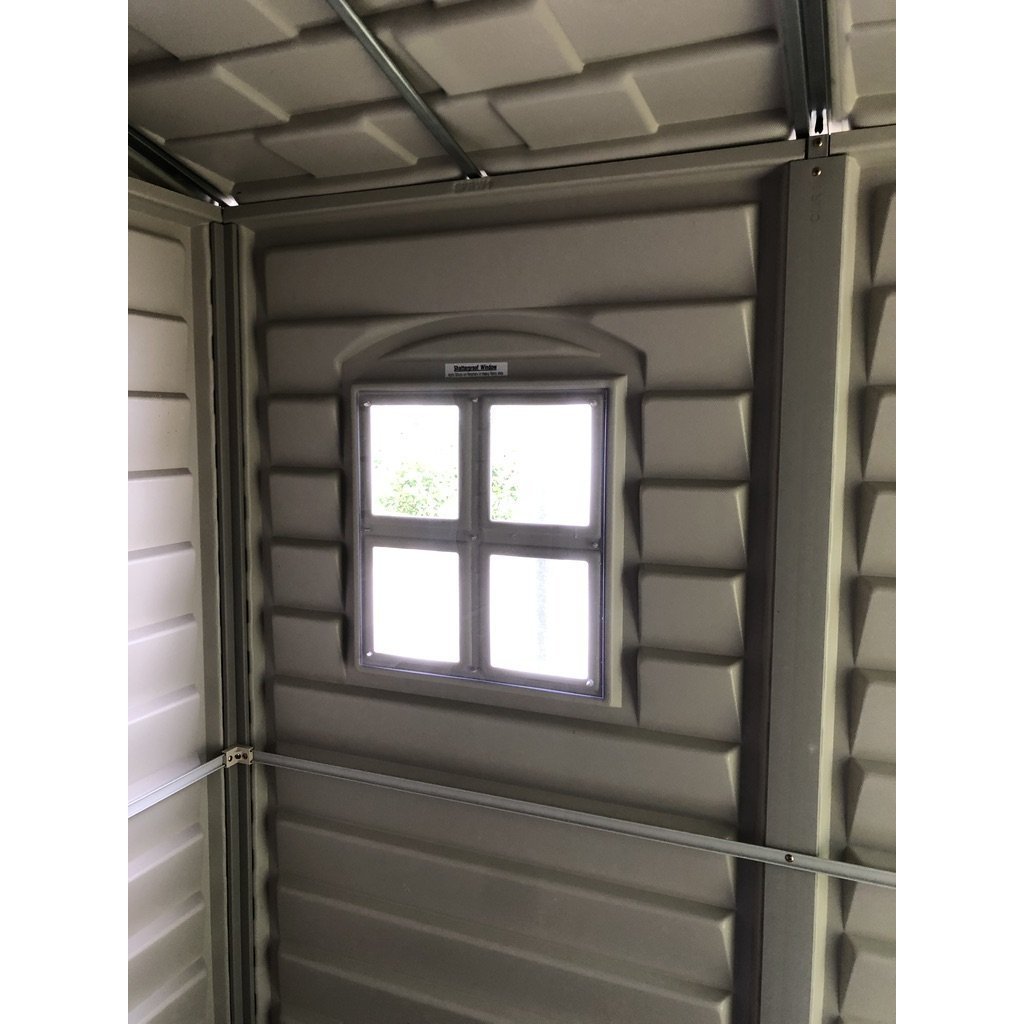 Durasheds Vinyl Sheds Duramax Apex Pro 10.5'X8' Vinyl Shed with Foundation, 2 Windows and Side Door