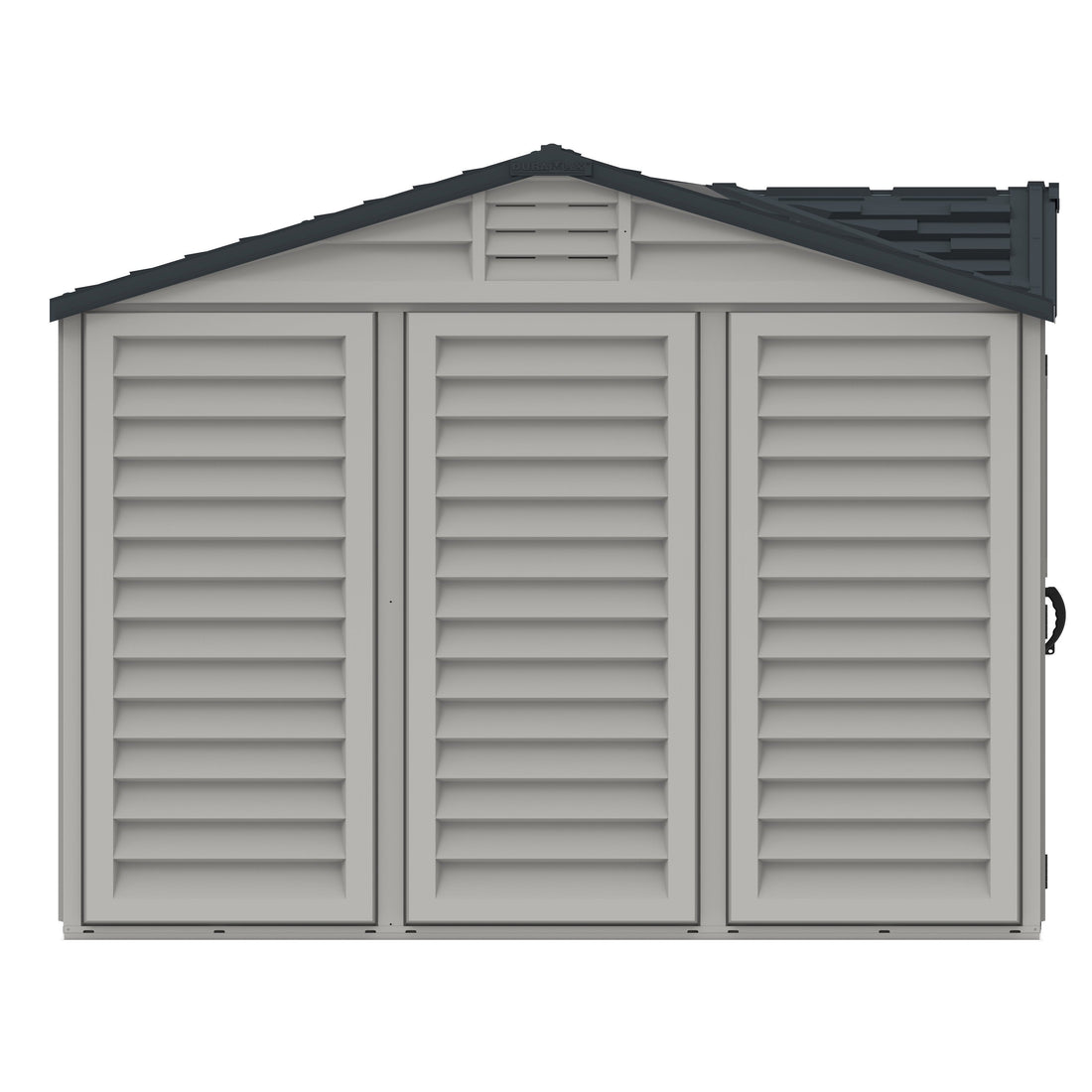 Durasheds Vinyl Sheds Duramax Apex Pro 10.5'X8' Vinyl Shed with Foundation, 2 Windows and Side Door