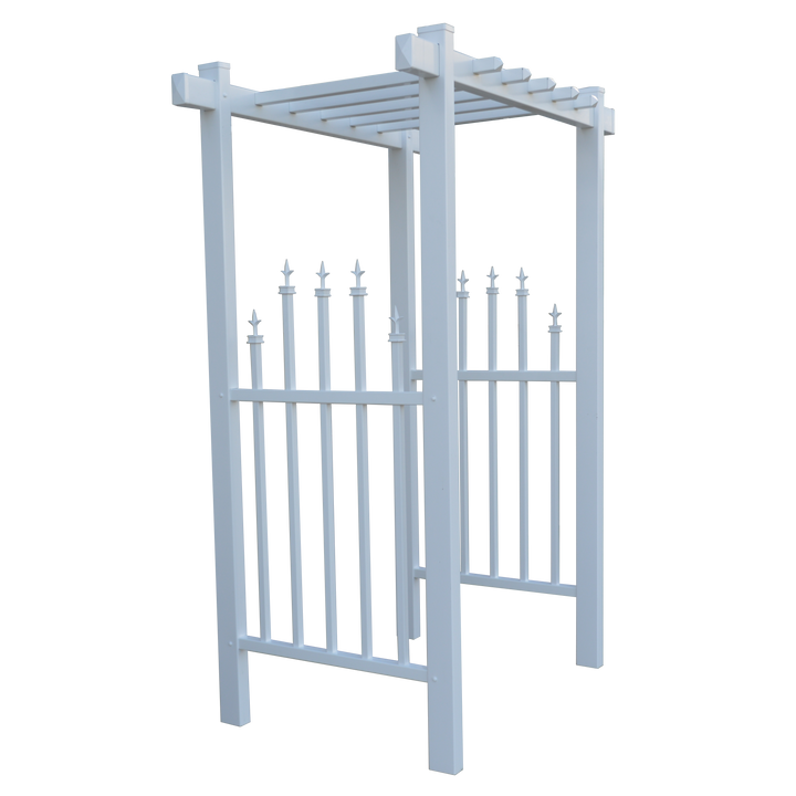 EZ Fence Arbors Irvine Accent Picket Vinyl Arbor